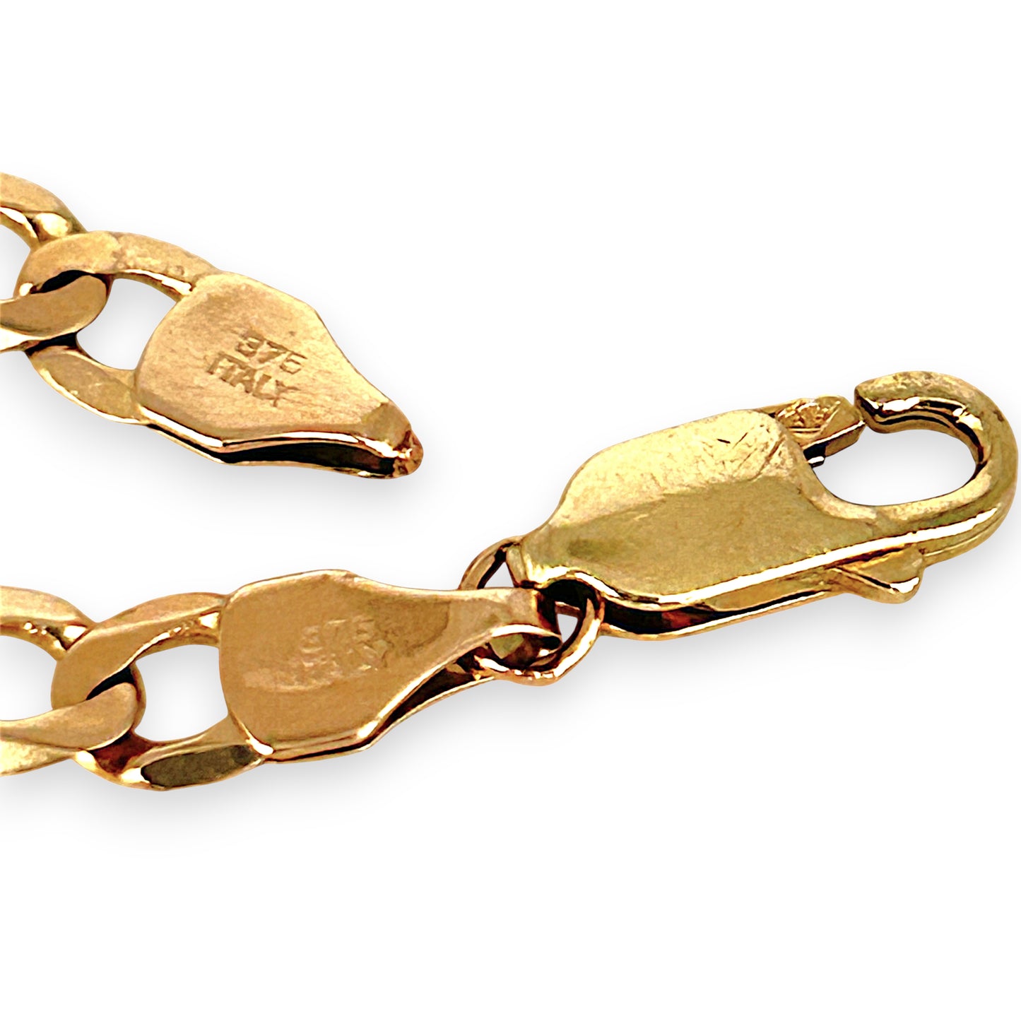 NZGD | 9ct Gold Refined Edge Flat Curb Bracelet-Refurbished