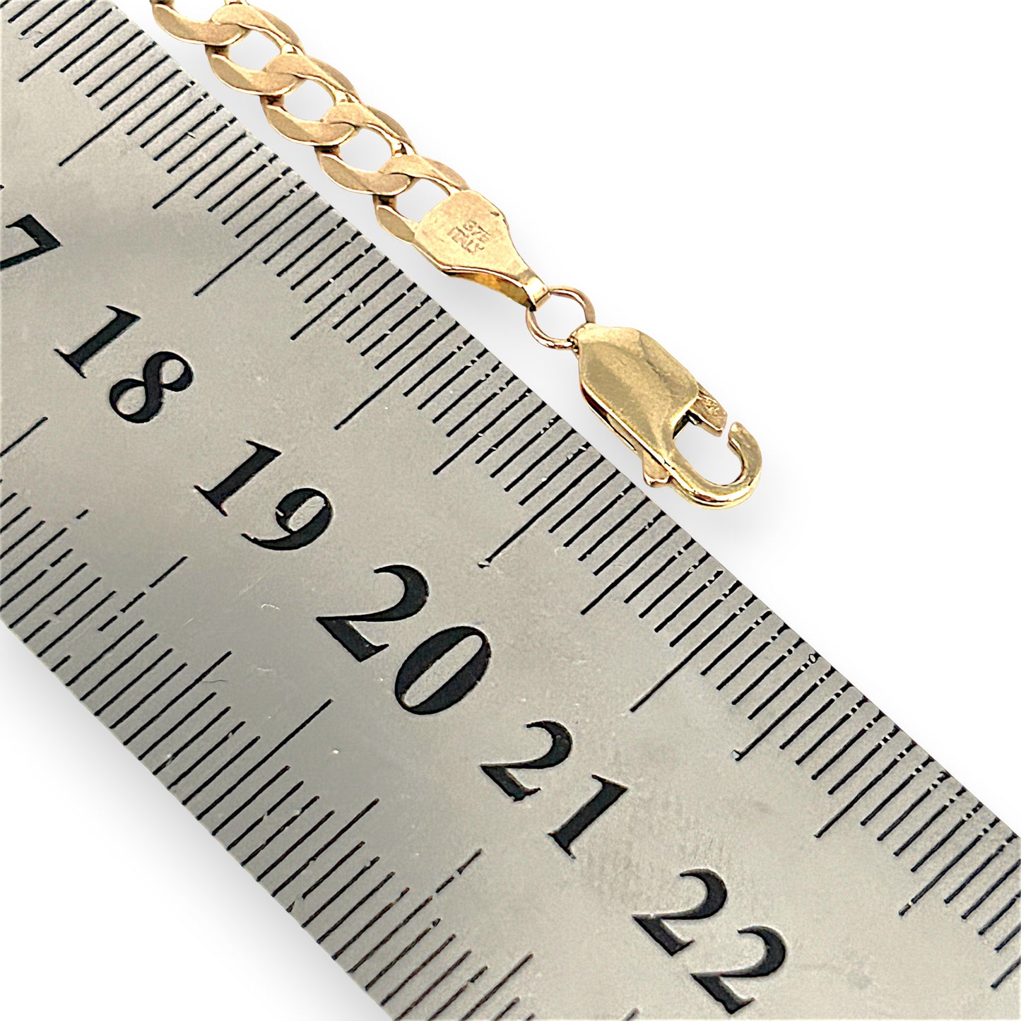 NZGD | 9ct Gold Refined Edge Flat Curb Bracelet-Refurbished