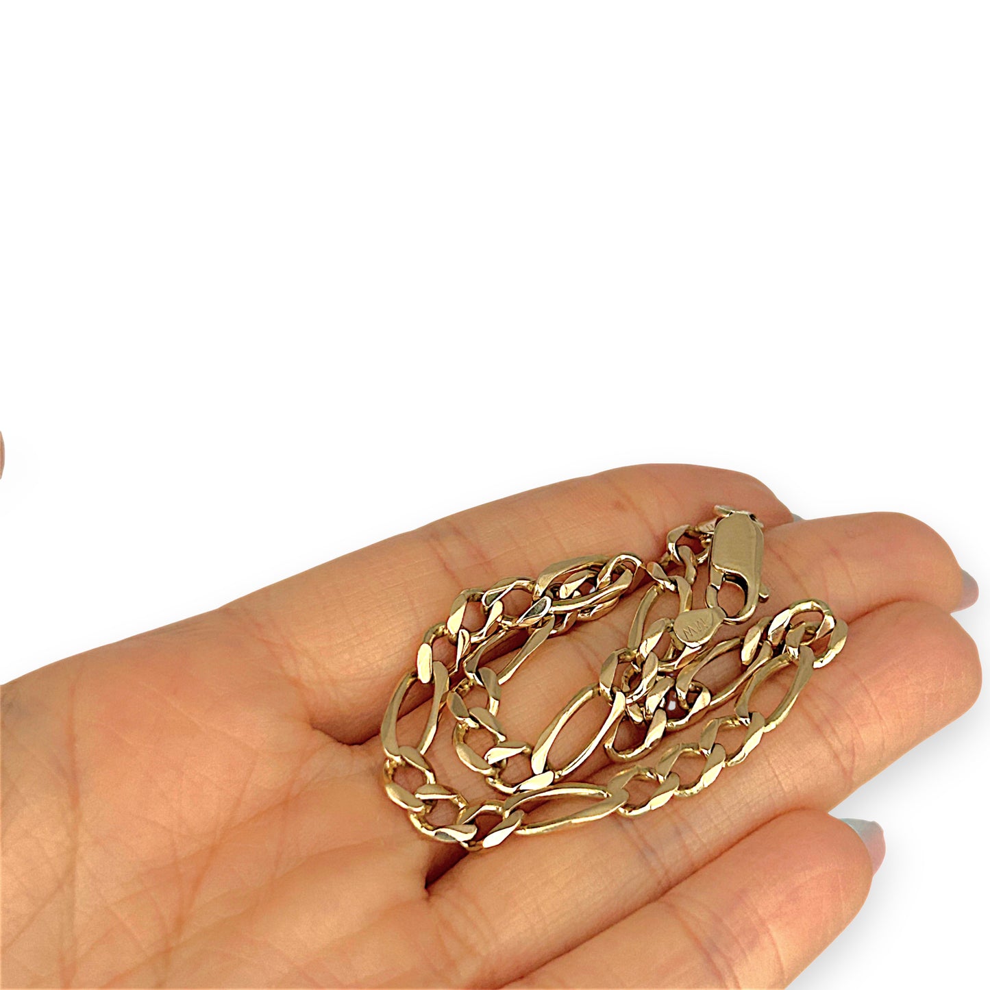 NZGD | 9ct Gold Dominus Figaro Chain Bracelet-Refurbished