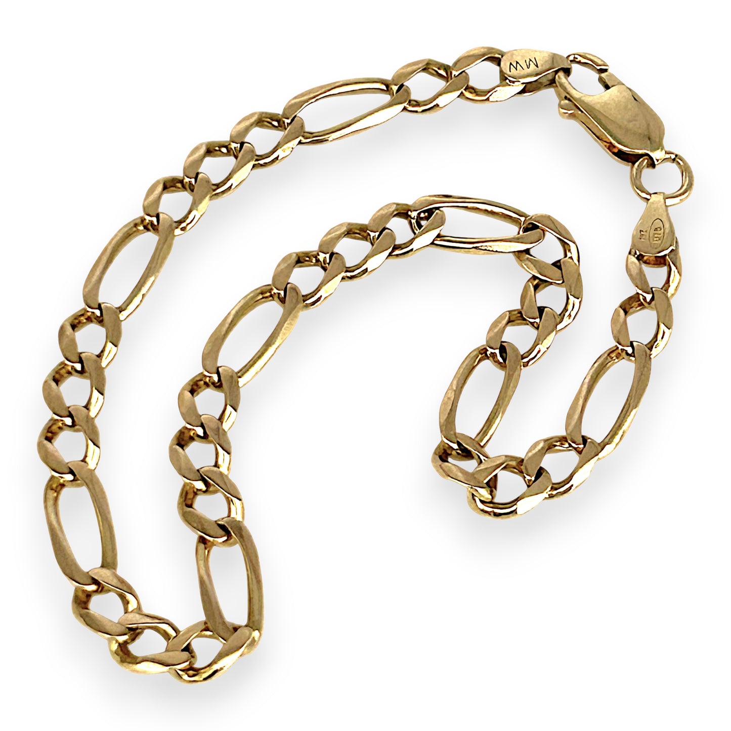 NZGD | 9ct Gold Dominus Figaro Chain Bracelet-Refurbished