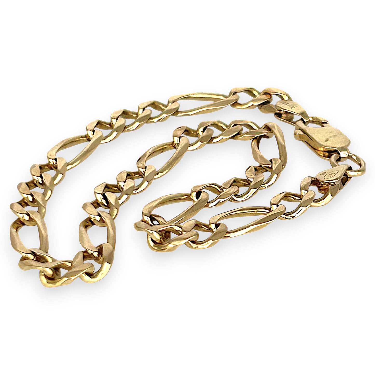 NZGD | 9ct Gold Dominus Figaro Chain Bracelet-Refurbished