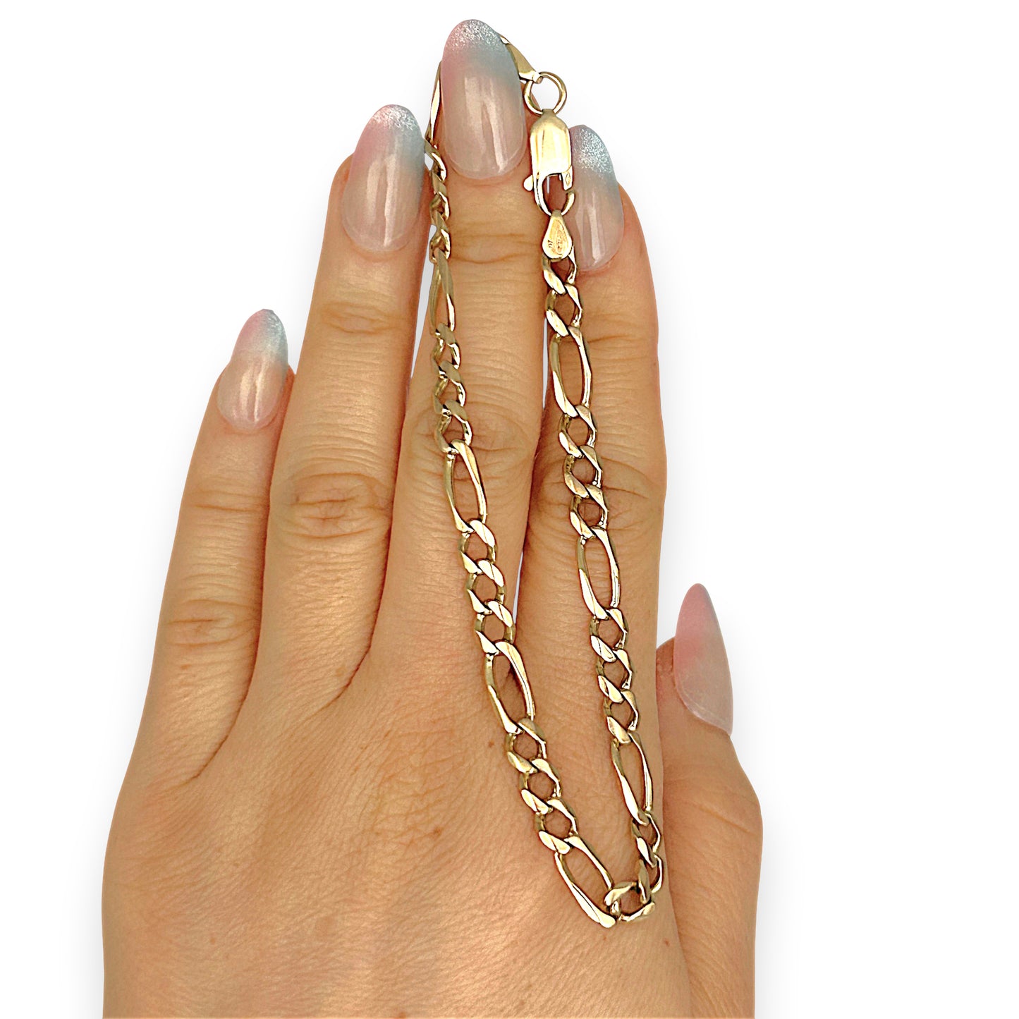 NZGD | 9ct Gold Dominus Figaro Chain Bracelet-Refurbished