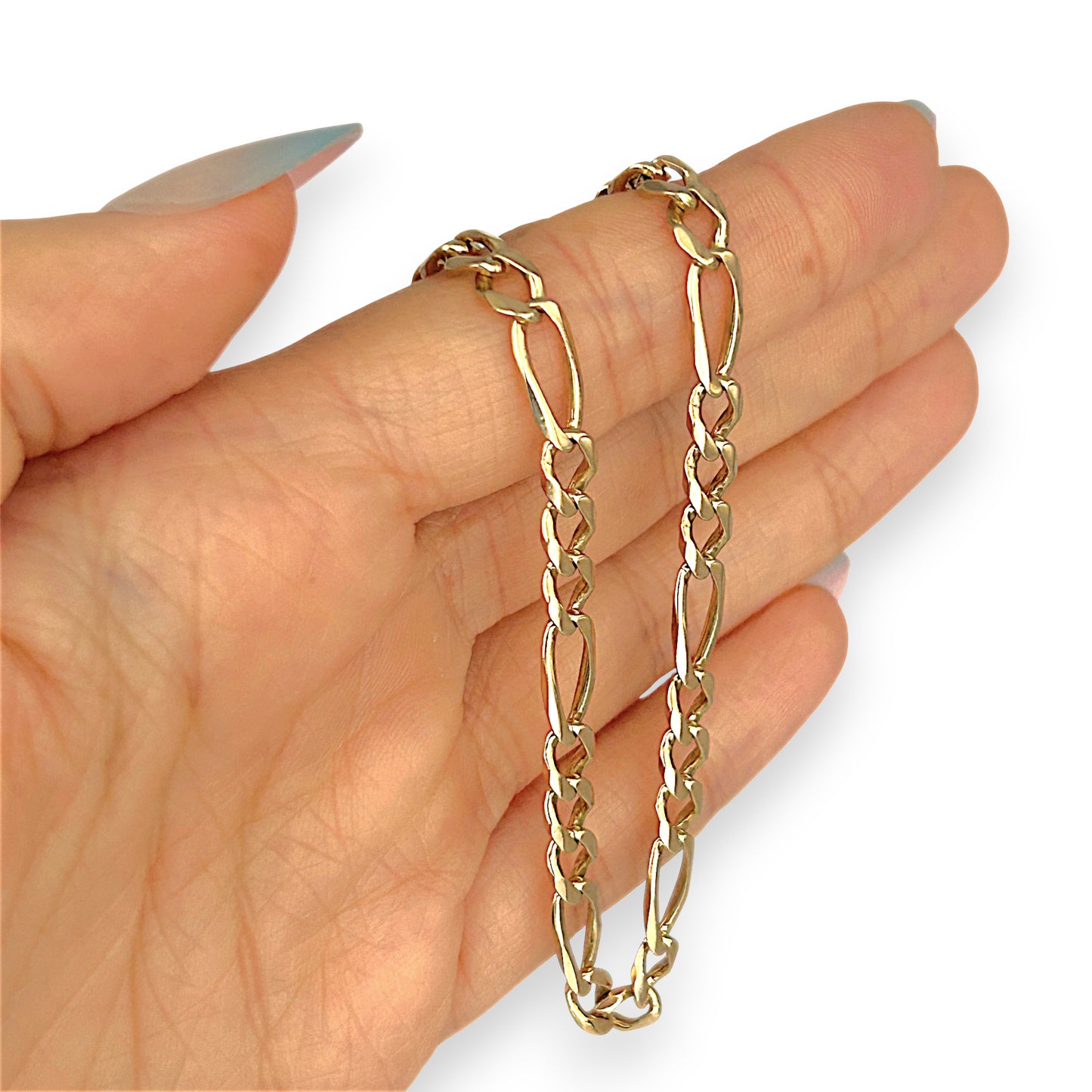 NZGD | 9ct Gold Dominus Figaro Chain Bracelet-Refurbished