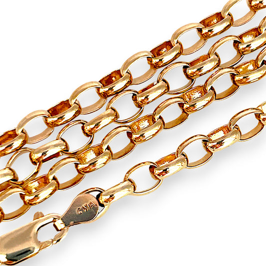 GOLD DEAL | FLASH SALE 9ct Gold Refurbished Belcher Oval Chain 45cm