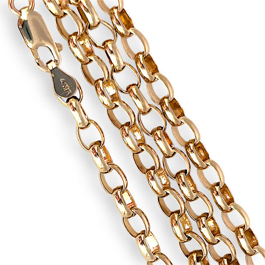 GOLD DEAL | FLASH SALE 9ct Gold Refurbished Belcher Oval Chain 45cm