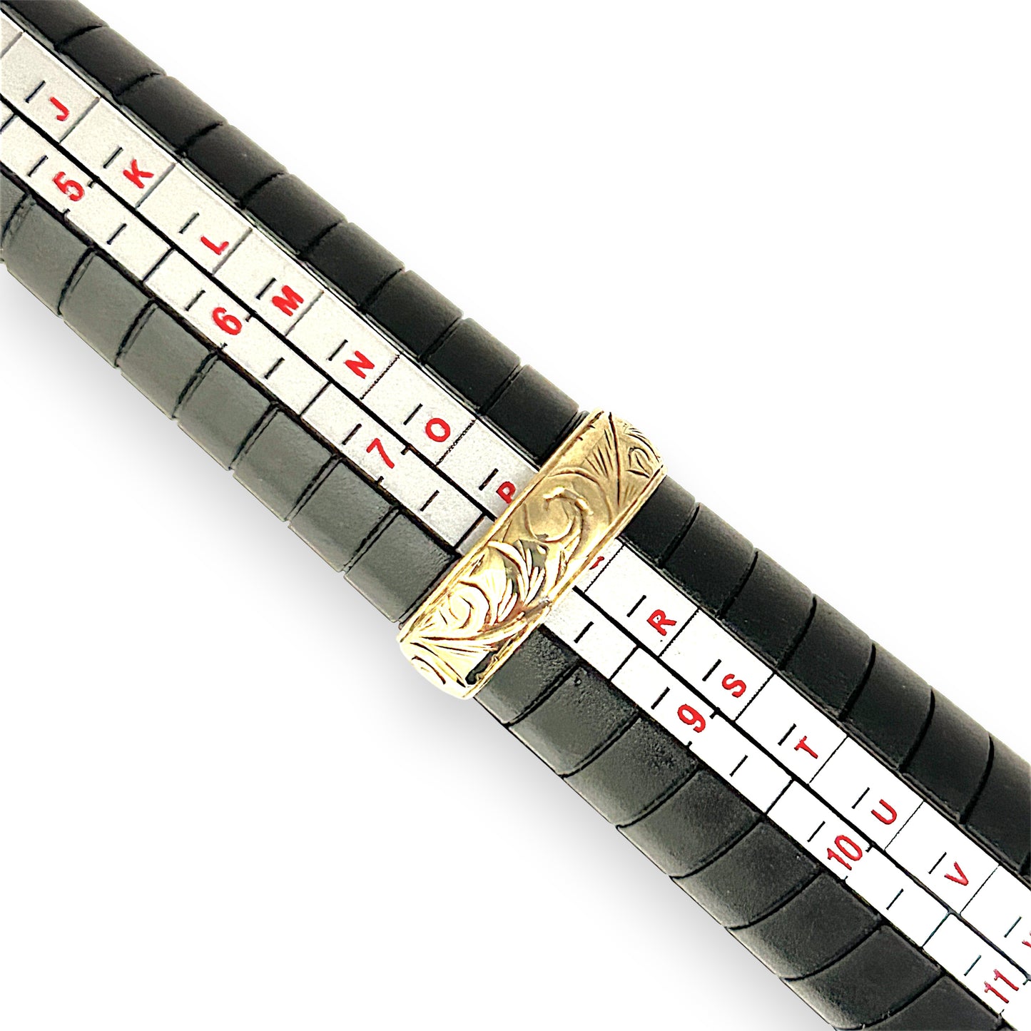 NZGD | 9ct Gold Engraved Vintage‑Style Band