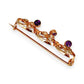 GOLD DEAL | 9kt Gold Vintage Amethyst Waltz Brooch
