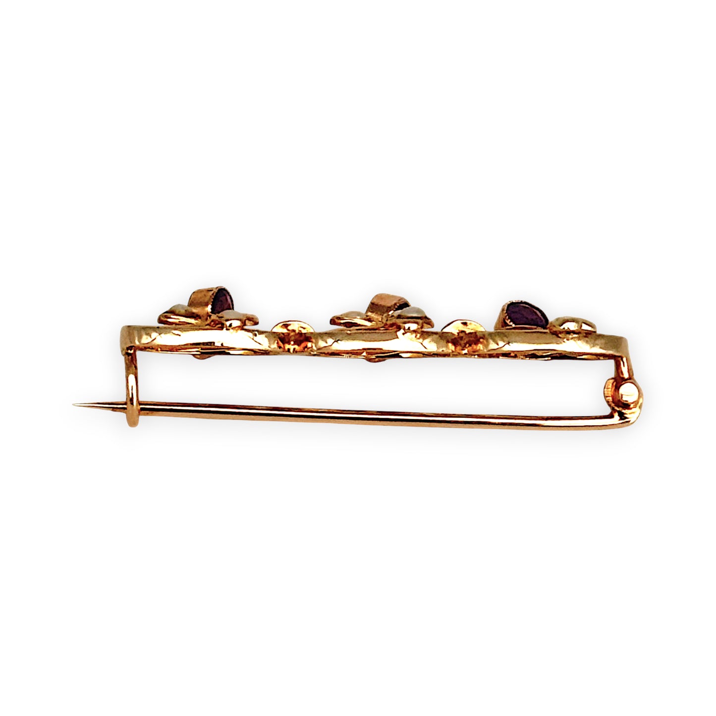 GOLD DEAL | 9kt Gold Vintage Amethyst Waltz Brooch