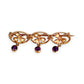 GOLD DEAL | 9kt Gold Vintage Amethyst Waltz Brooch
