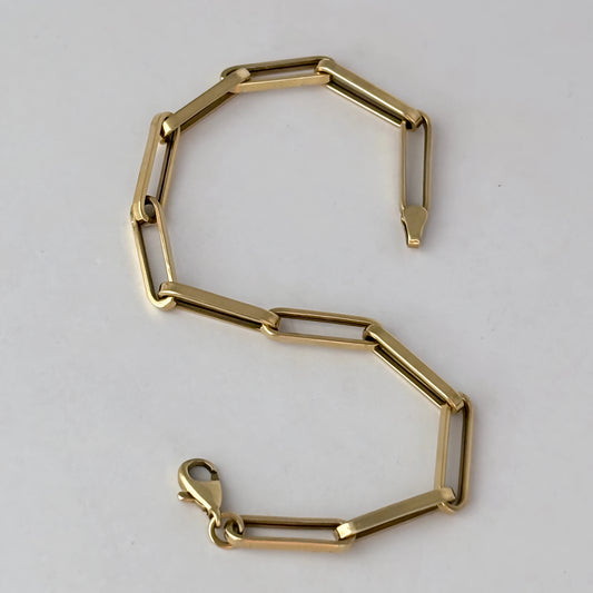 GOLD DEAL | 10ct (10K) Gold Luminous Link MHJ Statement Bracelet 19cm