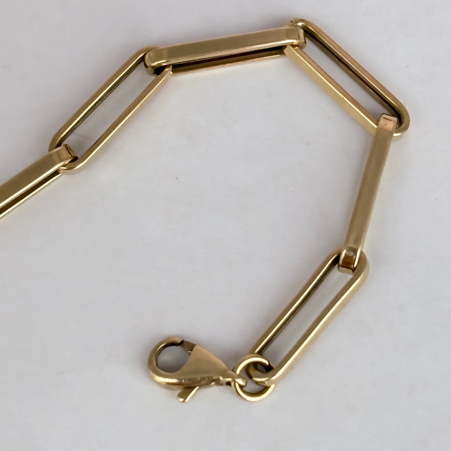 GOLD DEAL | 10ct (10K) Gold Luminous Link MHJ Statement Bracelet 19cm