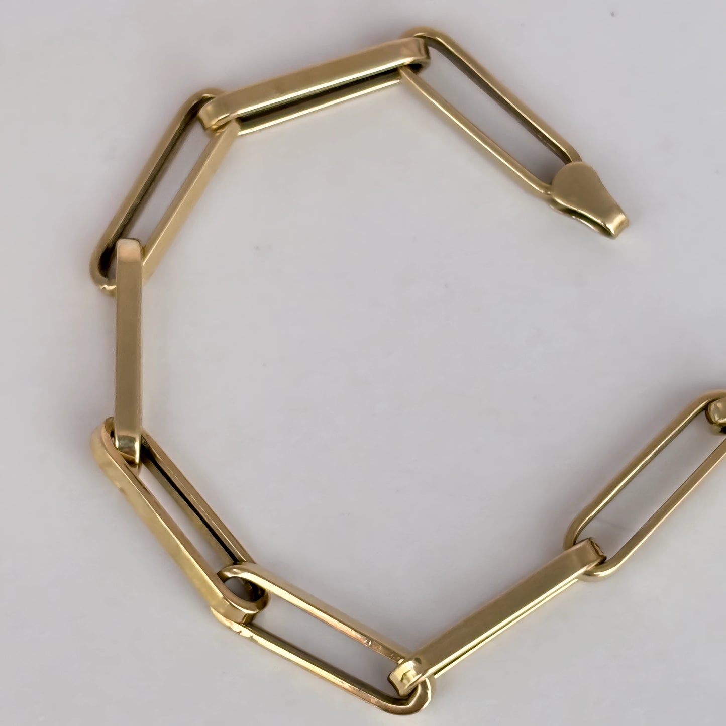 GOLD DEAL | 10ct (10K) Gold Luminous Link MHJ Statement Bracelet 19cm