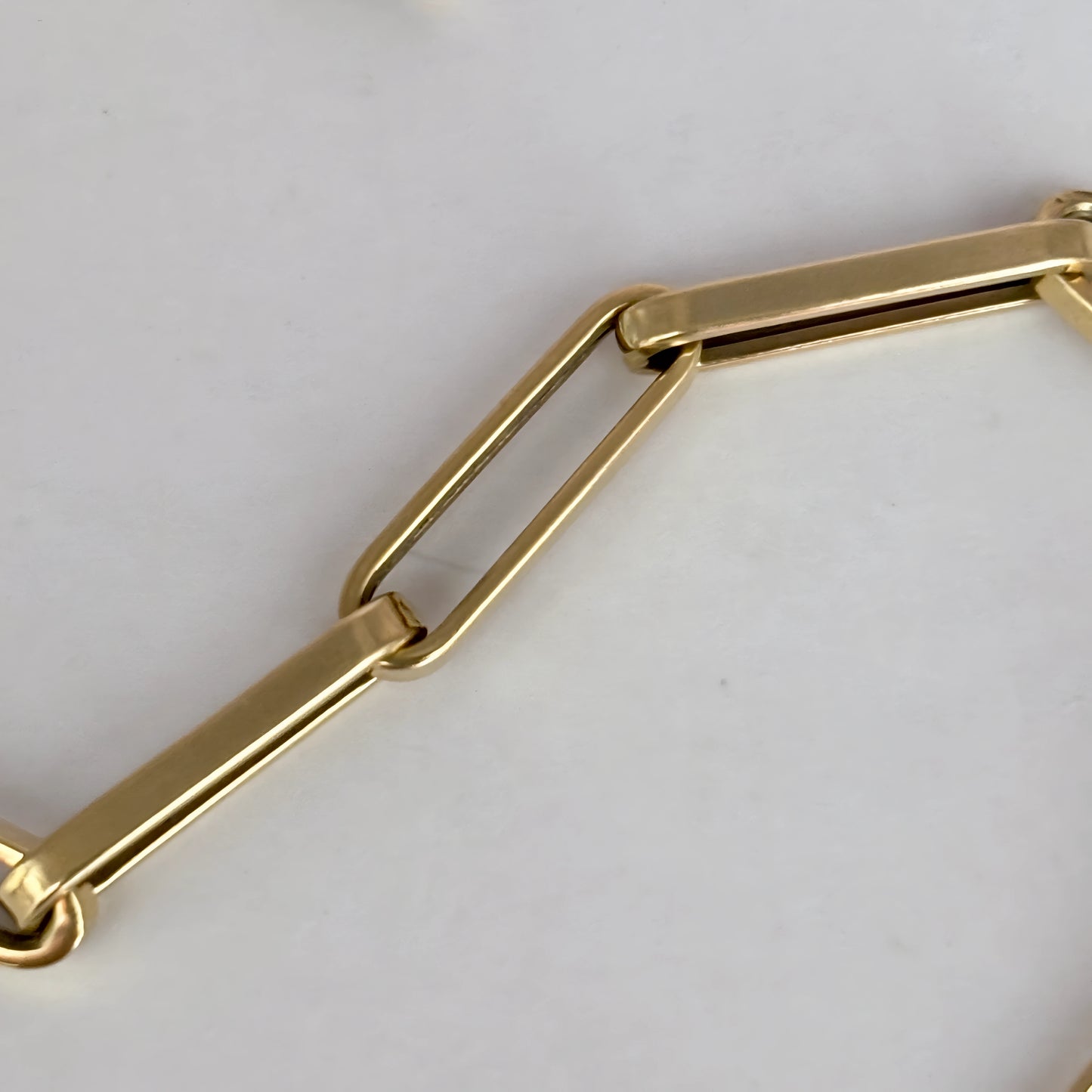 GOLD DEAL | 10ct (10K) Gold Luminous Link MHJ Statement Bracelet 19cm