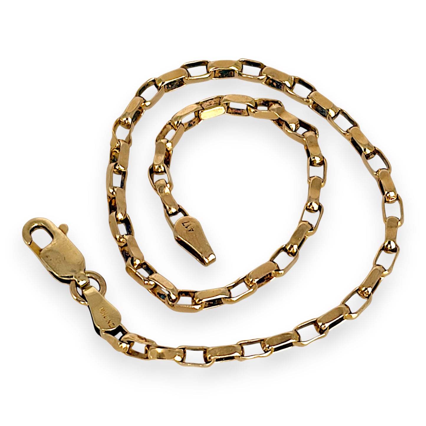 NZGD | 10ct Gold MICHAEL HILL Modern Boxline Bracelet 19.5cm