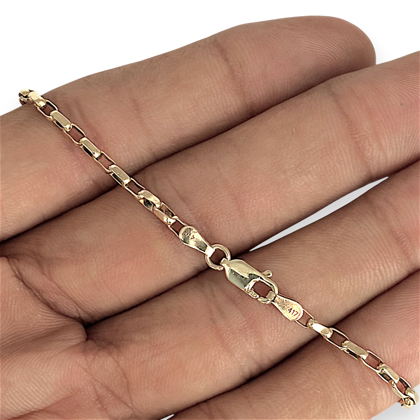 NZGD | 10ct Gold MICHAEL HILL Modern Boxline Bracelet 19.5cm