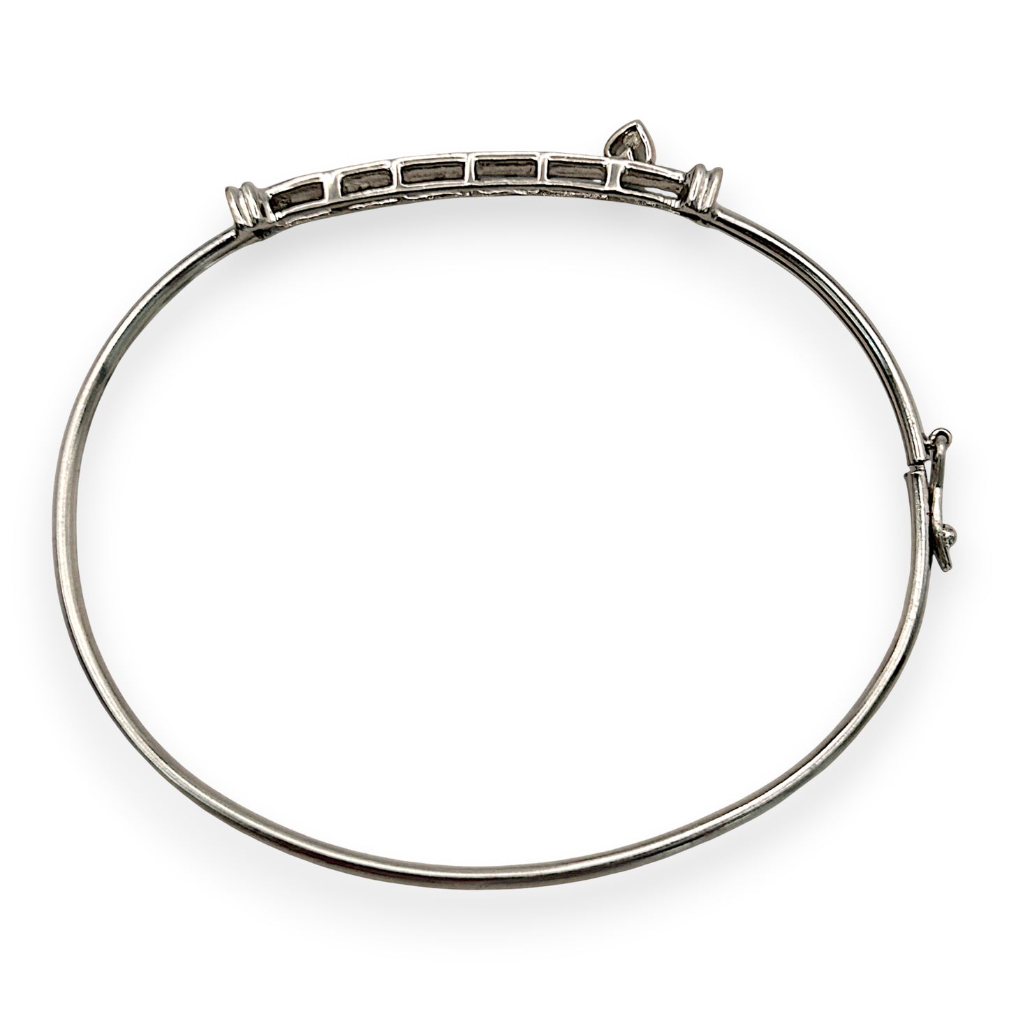 NZGD | 10ct Gold Sweetheart Sparkle Oval Bangle with Natural Diamonds 62.5mm