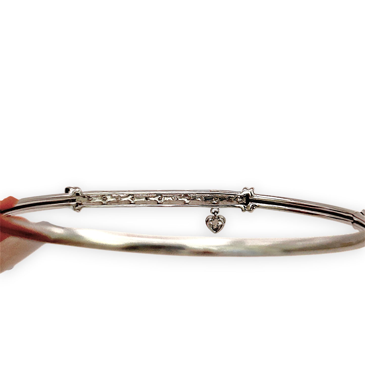 NZGD | 10ct Gold Sweetheart Sparkle Oval Bangle with Natural Diamonds 62.5mm