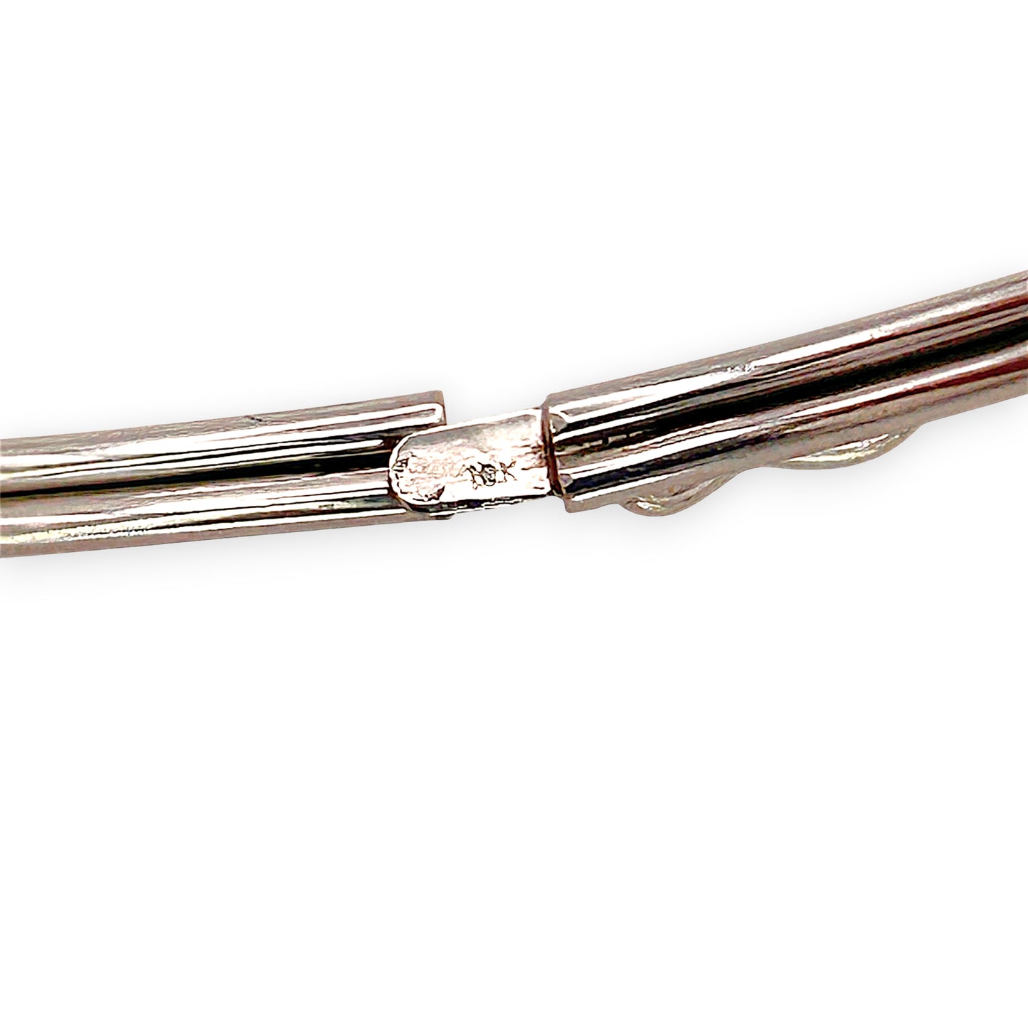 NZGD | 10ct Gold Sweetheart Sparkle Oval Bangle with Natural Diamonds 62.5mm