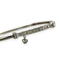 NZGD | 10ct Gold Sweetheart Sparkle Oval Bangle with Natural Diamonds 62.5mm