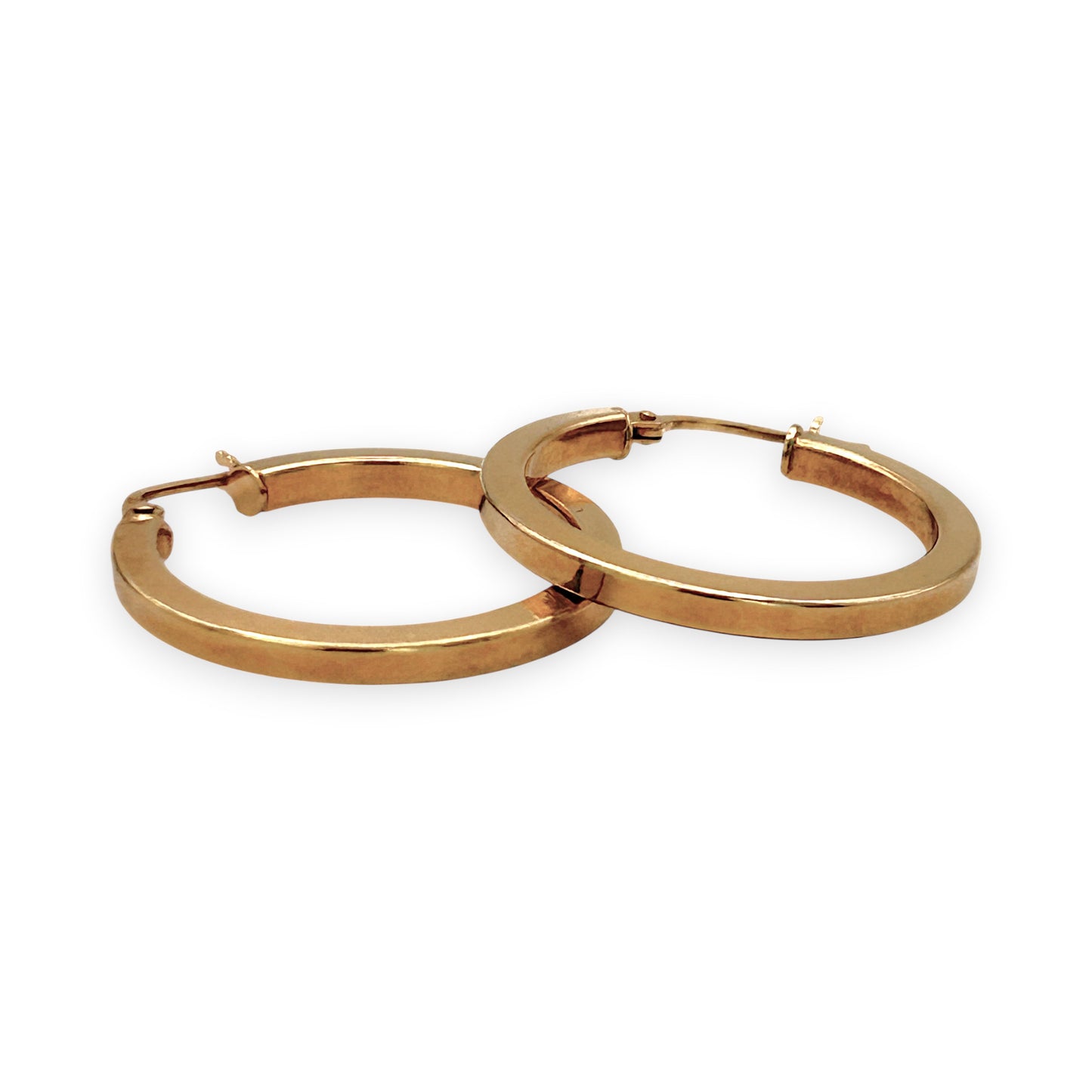 NZGD | 10ct Gold Earrings Michael Hill Defined‑Edge Gold Hoops 24.2mm