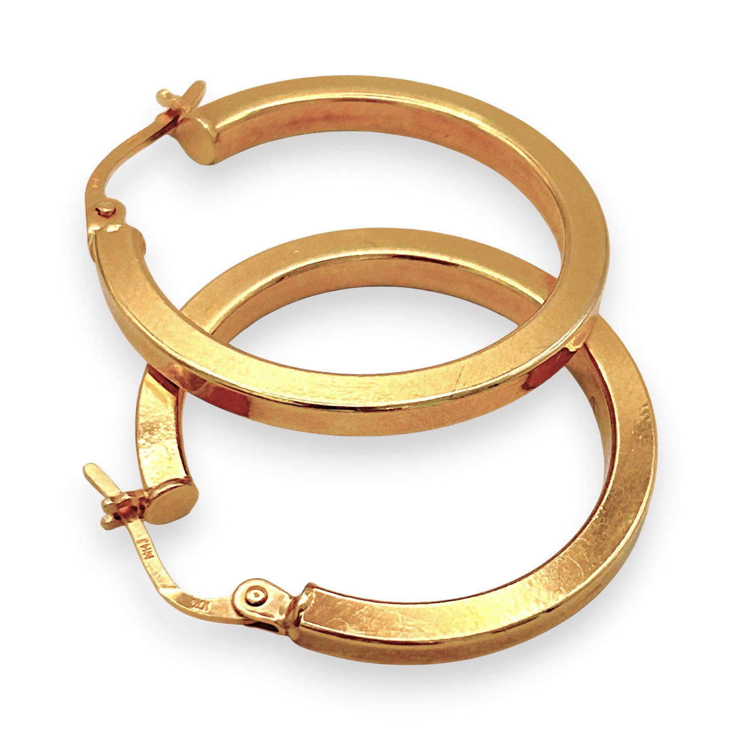 NZGD | 10ct Gold Earrings Michael Hill Defined‑Edge Gold Hoops 24.2mm