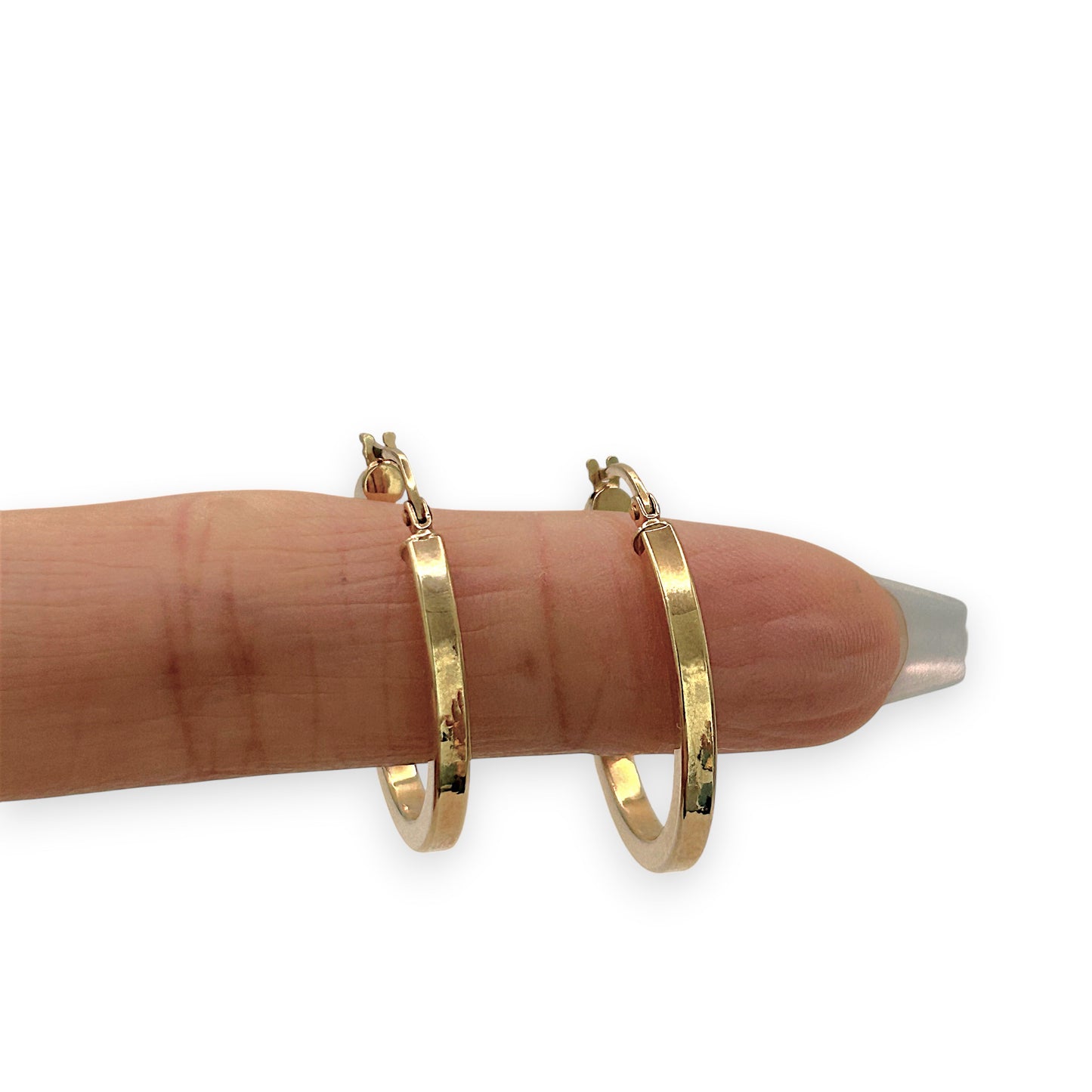 NZGD | 10ct Gold Earrings Michael Hill Defined‑Edge Gold Hoops 24.2mm