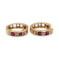 10ct Gold Earrings |NZGD| Michael Hill Ruby‑Diamond Reversible Huggies