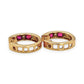 10ct Gold Earrings |NZGD| Michael Hill Ruby‑Diamond Reversible Huggies