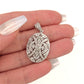 NZGD | 10ct White Gold Pendant - Aurora Veil Diamond Medallion
