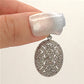 NZGD | 10ct White Gold Pendant - Aurora Veil Diamond Medallion