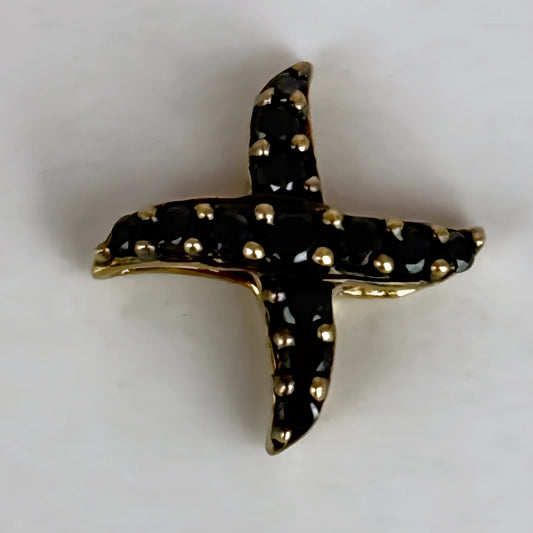 NZGD | 10ct Gold Radiant X Sapphire Statement Pendant