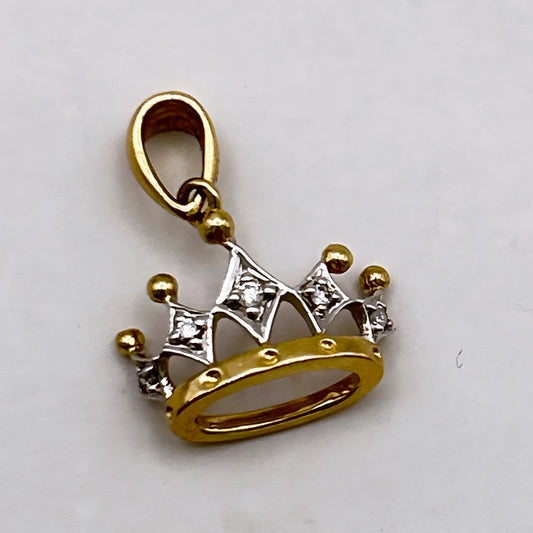 GOLD DEAL | 10ct (10K) MHJ Regal Spark Crown Pendant