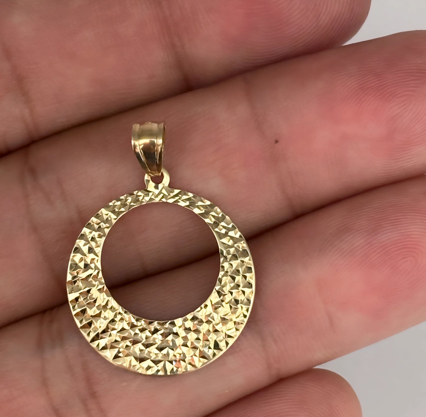NZGD | 10ct Gold Gilded Aura Textured Pendant