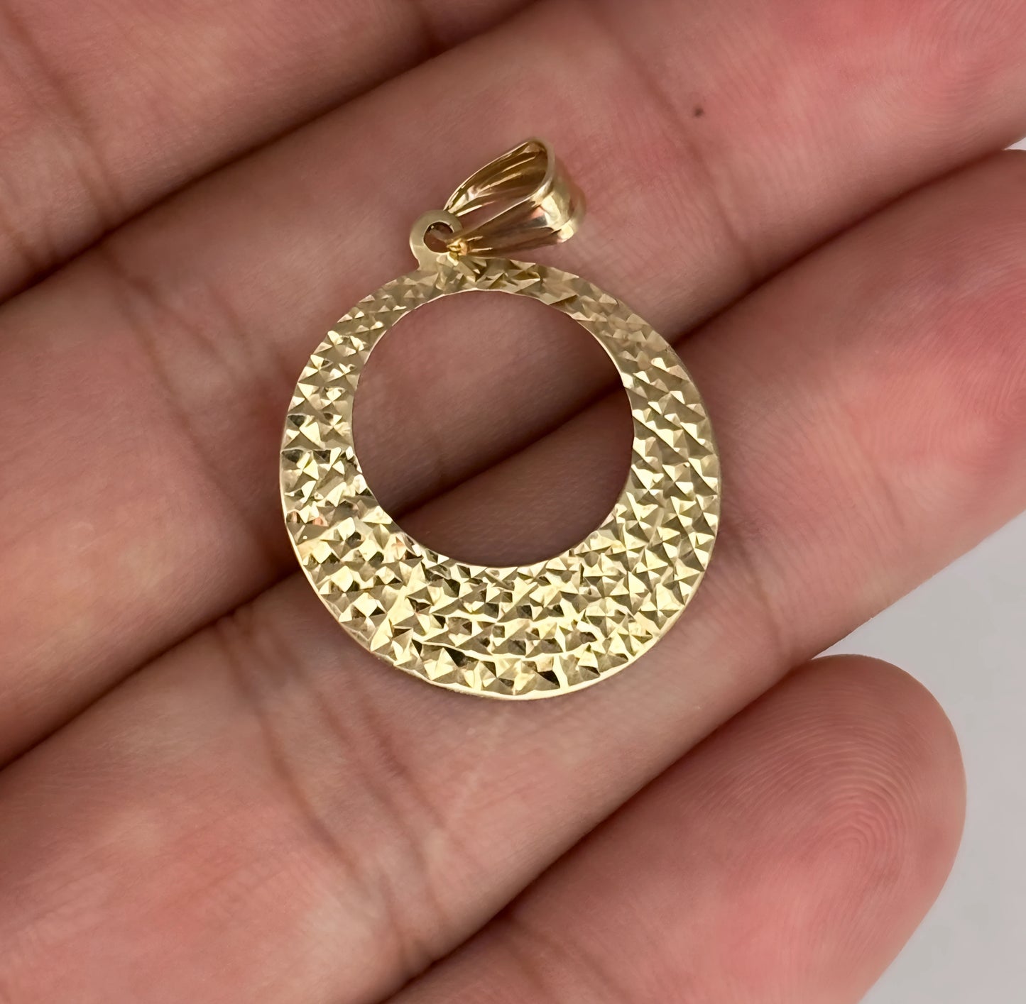 NZGD | 10ct Gold Gilded Aura Textured Pendant