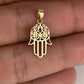 NZGD | 10ct Gold MHJ Golden Guardian Filigree Hamsa Pendant