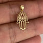 NZGD | 10ct Gold MHJ Golden Guardian Filigree Hamsa Pendant