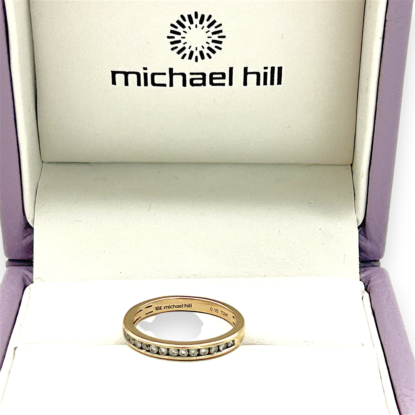 NZGD | 10ct Gold MICHAEL HILL Eternal Glow Channel Band Size K