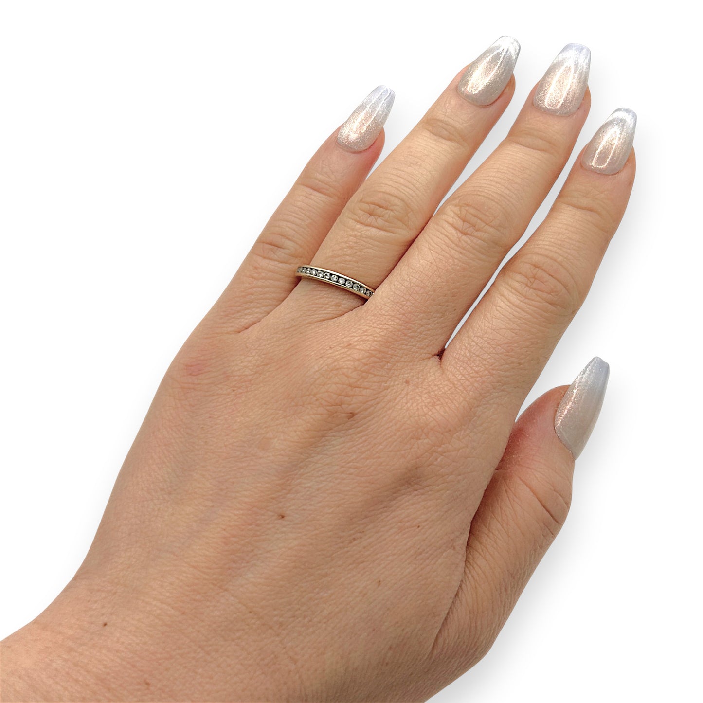 NZGD | 10ct Gold MICHAEL HILL Eternal Glow Channel Band Size K