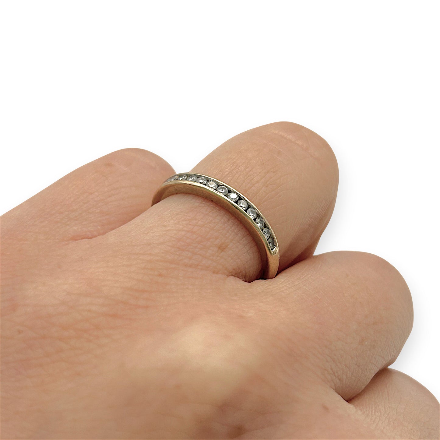 NZGD | 10ct Gold MICHAEL HILL Eternal Glow Channel Band Size K