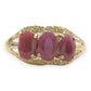 NZGD | 10ct Gold Rosefire Trio Vintage Ruby Ring Size N