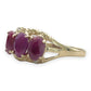 NZGD | 10ct Gold Rosefire Trio Vintage Ruby Ring Size N