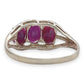 NZGD | 10ct Gold Rosefire Trio Vintage Ruby Ring Size N