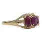 NZGD | 10ct Gold Rosefire Trio Vintage Ruby Ring Size N