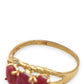 NZGD | 10ct Gold Rosefire Trio Vintage Ruby Ring Size N