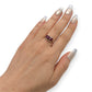 NZGD | 10ct Gold Rosefire Trio Vintage Ruby Ring Size N