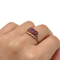 NZGD | 10ct Gold Rosefire Trio Vintage Ruby Ring Size N