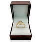 NZGD | 9ct Gold Diamond Double‑Row Crossover Ring Size O