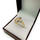 NZGD | 9ct Gold Diamond Double‑Row Crossover Ring Size O