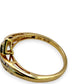 NZGD | 9ct Gold Diamond Double‑Row Crossover Ring Size O