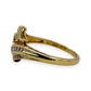 NZGD | 9ct Gold Diamond Double‑Row Crossover Ring Size O